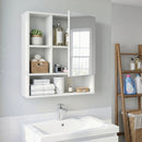 Wall-Mounted Mirror Cabinet with Hidden & Open Storage by LJGDeals