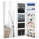 Wall Door Mounted Jewelry Armoire with Frameless LED Mirror by LJGDeals