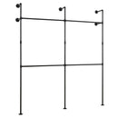 Wall Mounted Pipe Clothing Rack with 4 Hanging Rods by DirectDeals