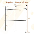 Wall Mounted Pipe Clothing Rack with 4 Hanging Rods by DirectDeals