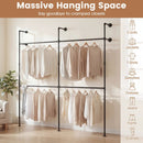 Wall Mounted Pipe Clothing Rack with 4 Hanging Rods by LJGDeals