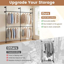 Wall Mounted Pipe Clothing Rack with 4 Hanging Rods by LJGDeals