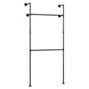 Wall Mounted Pipe Clothing Rack with 2 Hanging Rods by LJGDeals