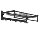 Wall Mounted Towel Shelf with Adjustable Towel Bar and Movable Hooks No Assembly Required by LJGDeals
