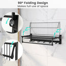 Wall Mounted Towel Shelf with Adjustable Towel Bar and Movable Hooks No Assembly Required by LJGDeals