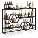 Wall Mounted Wine Rack 47" Large Floating Bar Shelves by LJGDeals