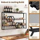 Wall Mounted Wine Rack 47" Large Floating Bar Shelves by LJGDeals