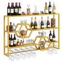Wall Mounted Wine Rack 47" Large Floating Bar Shelves by LJGDeals