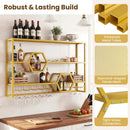 Wall Mounted Wine Rack 47" Large Floating Bar Shelves by LJGDeals