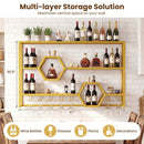Wall Mounted Wine Rack 47" Large Floating Bar Shelves by LJGDeals