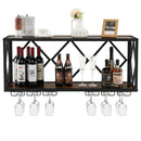 Wall Mounted Wine Rack for 39 Bottles and 12 Glasses by LJGDeals