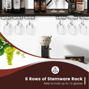 Wall Mounted Wine Rack for 39 Bottles and 12 Glasses by LJGDeals