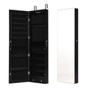 Wall and Door Mounted Mirrored Jewelry Cabinet with Lights by LJGDeals