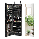Wall and Door Mounted Mirrored Jewelry Cabinet with Lights by LJGDeals