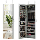 Wall and Door Mounted Mirrored Jewelry Cabinet with Lights by LJGDeals