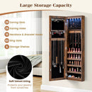 Wall or Door Mounted Jewelry Cabinet with Full-Length Mirror and LED Lights by LJGDeals