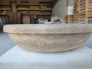 Walnut Travertine Natural Stone Vessel Sink Honed and Filled  (W)17" (L)21" (H)6"