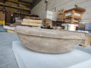 Walnut Travertine Natural Stone Vessel Sink Honed and Filled  (W)17" (L)21" (H)6"