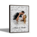 Wedding Guest Book Alternative Wall Art Canvas Print, Personalized Wedding Signature Poster, Custom Couple Photo Guestbook Canvas, Bridal Shower Reception Decor by MyGreatCanvas | Canvas Wall Art Prints | Photo Prints & Wall Decor