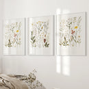 Wildflower Nature Prints. Modern Wall Art Decor by Wall Art Set