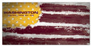 Washington Football Team Flag Wooden Sign by Dynasty Sports & Framing