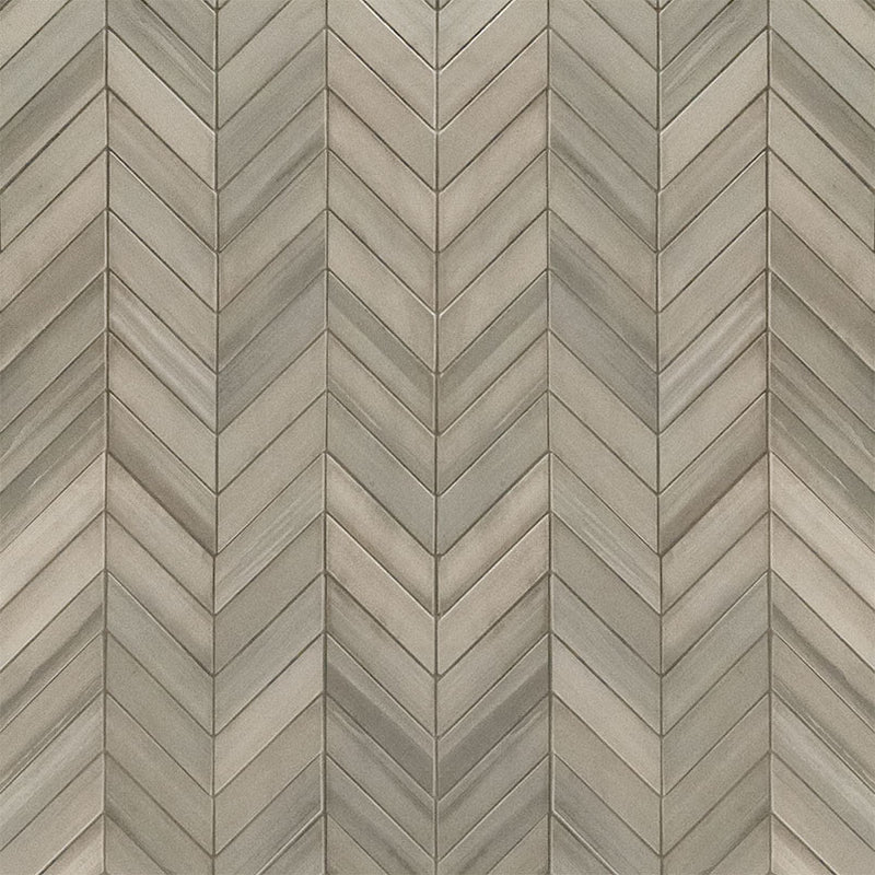 MSI Grigio Chevron Mosaic Porcelain Wall and Floor Tile 12"x15" - Watercolor Collection