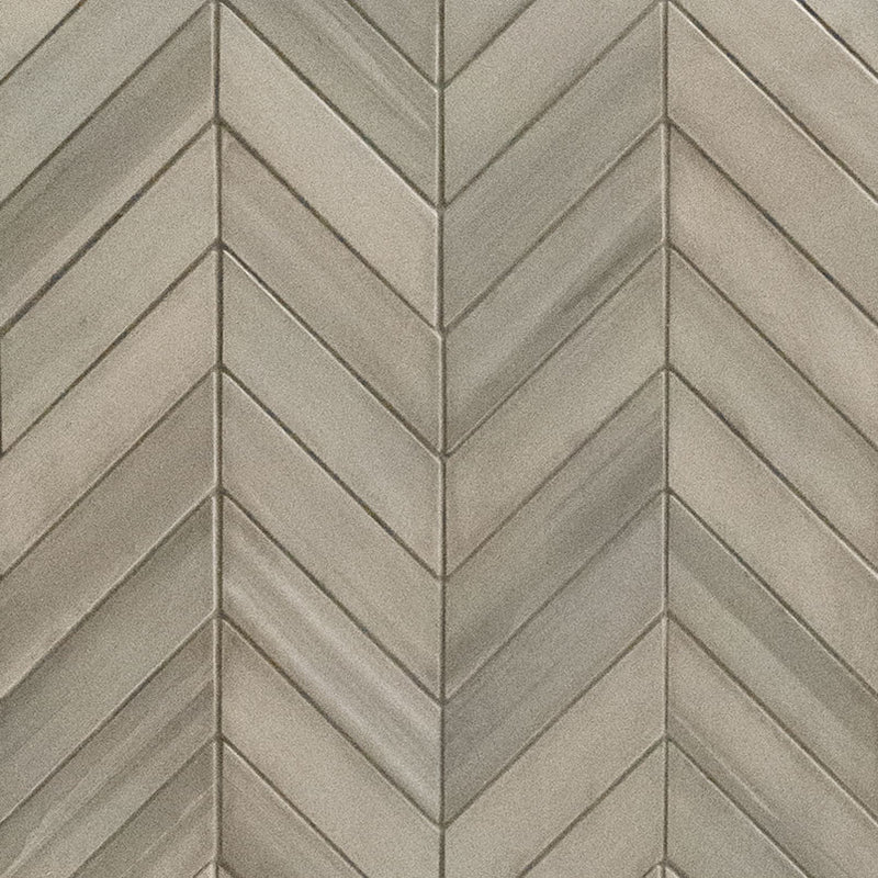 MSI Grigio Chevron Mosaic Porcelain Wall and Floor Tile 12"x15" - Watercolor Collection