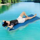 7 Inches x 2 Inches Water Mat with Safety Tether and Pillow Design for Lake and Pool-Blue by LJGDeals