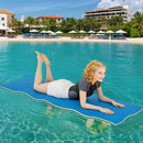 7 Inches x 2 Inches Water Mat with Safety Tether and Pillow Design for Lake and Pool-Blue