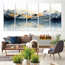 Watercolor Abstract Mountain Lake Wall Art Canvas Print