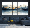 Watercolor Abstract Mountain Lake Wall Art Canvas Print by MyGreatCanvas | Canvas Wall Art Prints | Photo Prints & Wall Decor