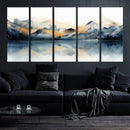Watercolor Abstract Mountain Lake Wall Art Canvas Print