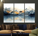 Watercolor Abstract Mountain Lake Wall Art Canvas Print by MyGreatCanvas | Canvas Wall Art Prints | Photo Prints & Wall Decor