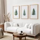 Home Decor Watercolor Christmas Tree Prints Set by Wall Art Set