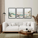 Watercolor Beach Art. Set of 3 Tropical Ocean Scene Decor by Wall Art Set