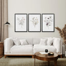 3 Piece Watercolor Floral Wall Art Set by Wall Art Set
