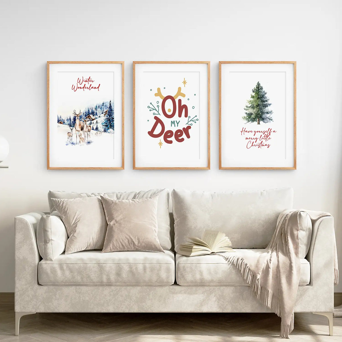 Winter Wonderland Christmas Wall Art Prints Set, photo 5 of 9