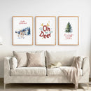 Winter Wonderland Christmas Wall Art Prints Set by Wall Art Set