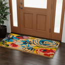 Watercolor Floral Coir Doormat