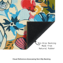 Watercolor Floral Outdoor Doormat – 18" x 30" Non-Slip, Nylon