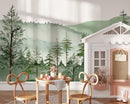 Mountain Wallpaper Watercolor Forest Mural