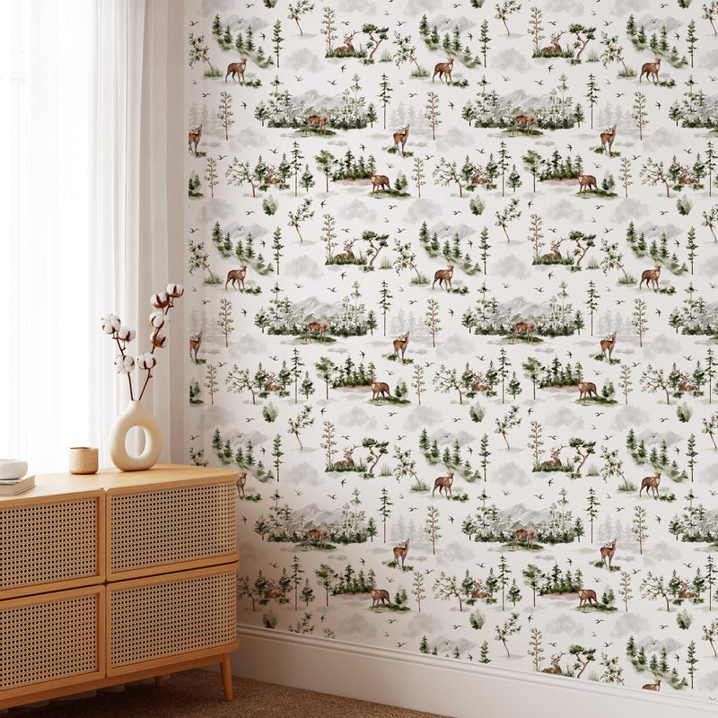 Forest Deer Wallpaper Mural