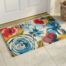 Watercolor Floral Outdoor Doormat – 18" x 30" Non-Slip, Nylon