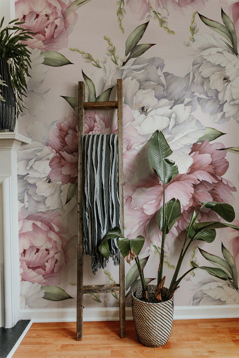 Light Pink Peony Wallpaper