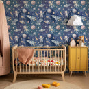 Cosmic Adventure Wallpaper - Astronauts, Planets & Rocket Ships for Kids