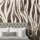 Watercolor Zebra Print Wallpaper - Abstract Animal Skin Peel and Stick Wall Mural