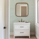 Serene Farmhouse Stripe Wallpaper - Calming Green Vertical Design