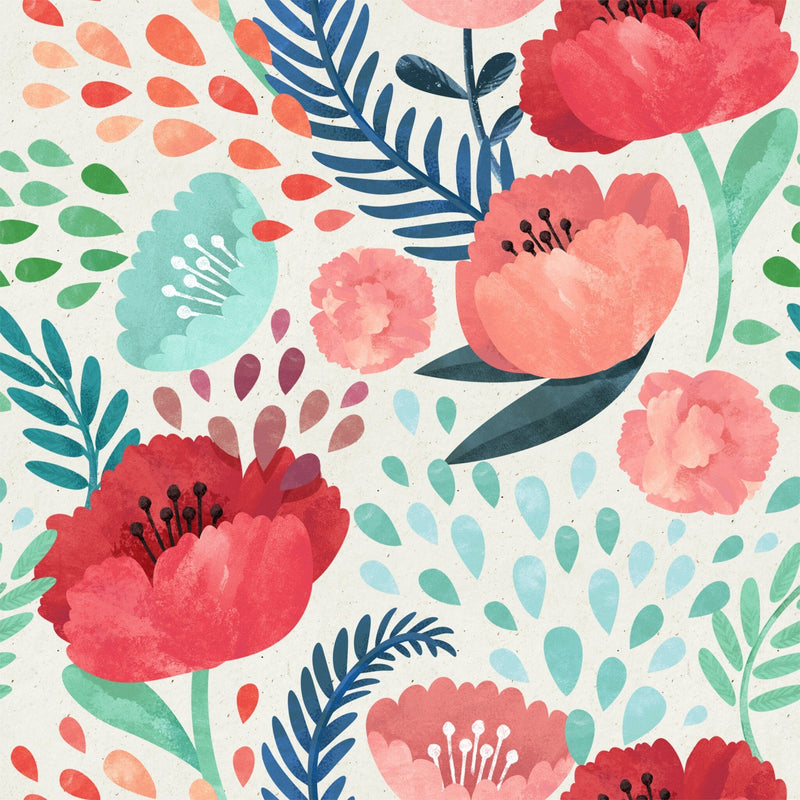 Pink Poppy Wallpaper Peel and Stick