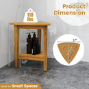 18 Inches Waterproof Shower Stool with Storage Shelf by LJGDeals