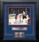 Wayne Gretzky Goal Celebration New York Rangers 8" x 10" Framed Hockey Photo with Engraved Autograph by Dynasty Sports & Framing